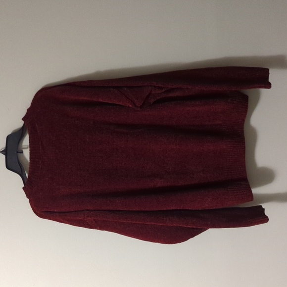Dark Red Mock Turtleneck Sweater - Cousin Johnny - Large - Picture 3 of 4